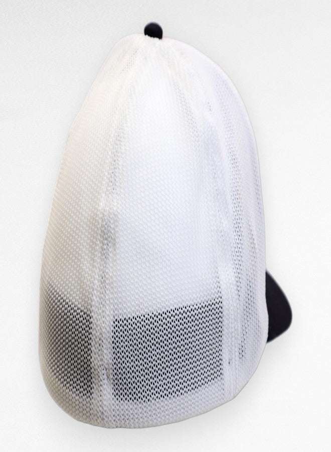 Buc-ee's Fitted Baseball Hats Cap Embroidered Logo - Unisex Classic Original Trucker Mesh Ball Cap Blue, Red and White Colors (Medium to Large) - Image 2